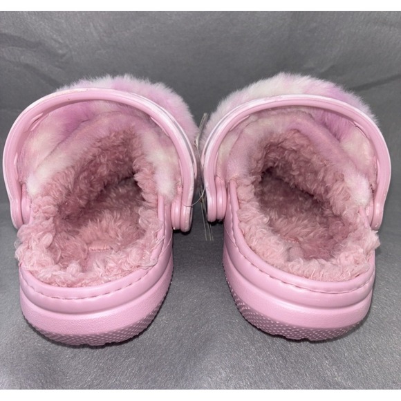 Crocs Classic Fur Sure Lined Clogs  Pink and White 207303 Women's  7 Men's 5 NWT - Picture 6 of 15